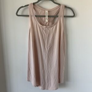 Lululemon Love Tank Top *Pleated Size 8 Muted Pink (Fifth Release) Pima Cotton